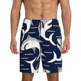 thumbnail image 1 of Naloa Angry Shark Men's Short Pajama Pants, Lounge Comfort Shorts with Elasticized Waistband and Side Pockets - Large, 1 of 9