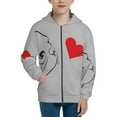 thumbnail image 1 of Naloa Animal Bulldog1 Teenage Zipper Hoodie, Long Sleeve Zip Up Hoodies Casual Jackets Tops for 7-12 Years-Small, 1 of 6