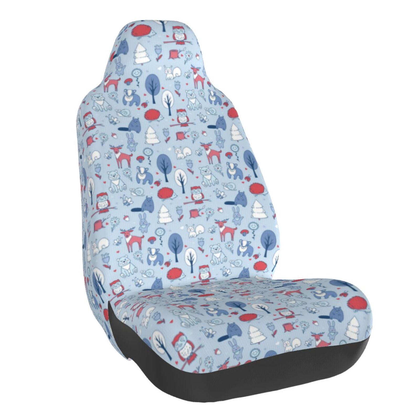 Naloa Animal Car Seat Covers Universal Front Seat Coves for Car Accessories ,Padded Car Covers for Automotive, SUV, Truck, and Van