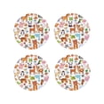 thumbnail image 1 of Naloa Animal Cartoon Style Leather Coasters for Drinks, Durable Drink Coasters 4 Set for Tabletop Protection, Luxurious Home Décor and Housewarming Gift ( {designName})Round Shape, 1 of 6