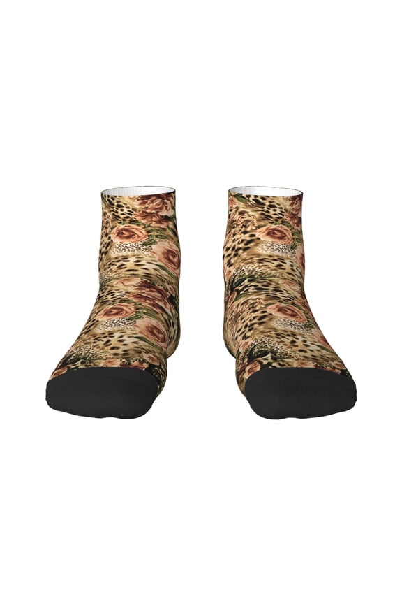 Animal Leopard Ankle Socks for Women Non Slip Socks No Show Socks Classic Low Cut Casual Socks Casual Socks