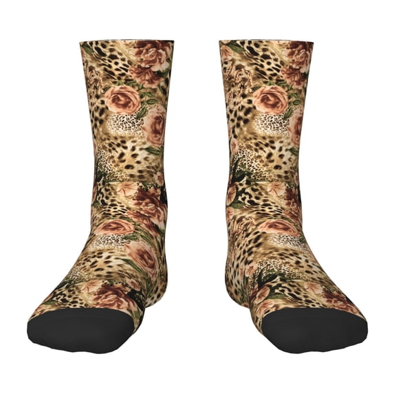 Naloa Animal Leopard Kids Socks Unisex Kids and Toddlers' Crew Socks, ,1 Pairs