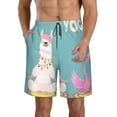 thumbnail image 1 of Naloa Animal Meditation Men's Beach Shorts, Surfing shorts, Swim trunks, Quick Dry Swim Trunks for Surfing Beach Fun - 3X-Large, 1 of 9
