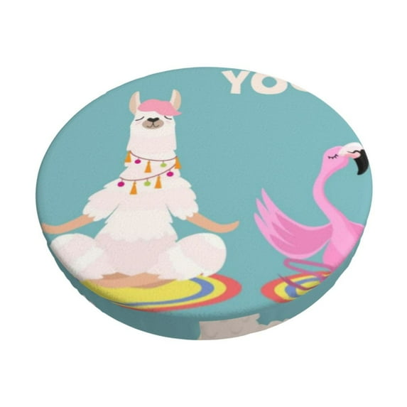 Naloa Animal Meditation Round Bar Stool Cushion Cover 12-14 inch, Fits Kitchen, Office, Restaurant Chairs - 14 inch