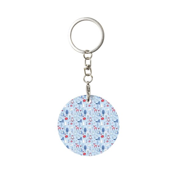 Naloa Animal Print Round Keychain Keychain Key Ring, Key Tag, Key Chain Bulk for Gift Accessories (Round)