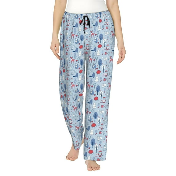 Naloa Animal Print Women’s Ultra-Soft Comfy Pajama Lounge Pants with Pockets & Drawstring