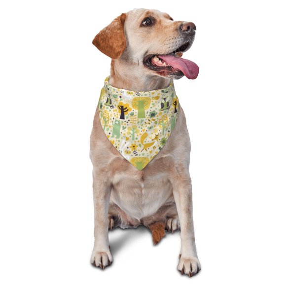 Naloa Animal Tree Dog Bandanas 1PC Washable Triangle Dog Scarfs Premium Durable Fabric, for Small Medium Large Dogs and Cats