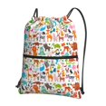 thumbnail image 1 of Naloa Animals Drawstring Backpack String Bag Cinch Water Resistant for Gym Shopping Sport Yoga, 1 of 6