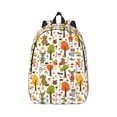 thumbnail image 1 of Naloa Animals Forest Canvas Backpack for Men Women Rucksack Casual Travel Daypack College Tote Satchel Bookbag for Teens-Medium, 1 of 7