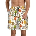 thumbnail image 1 of Naloa Animals Forest Men's Beach Shorts, Surfing shorts, Swim trunks, Quick Dry Swim Trunks for Surfing Beach Fun - Small, 1 of 9