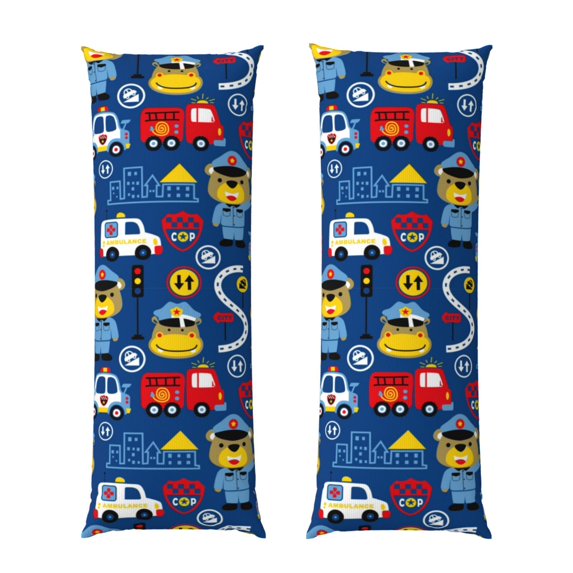 Naloa Animals Rescue Team Super Soft 20x60 Body Pillow Case,Long Side Hidden Zipper(PILLOWS ARE NOT INCLUDED)