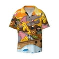thumbnail image 1 of Naloa Animals on Noah's Ark1 Men's Loose Fit Cuban Collar Short-Sleeve Shirt with Button-down and Chest Pocket for Everyday Wear Outings - Small, 1 of 7