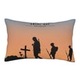 thumbnail image 1 of Naloa Anzac Day Pillowcase, Throw Pillowcase, Wrinkle-Free, Stain-Resistant with Hidden Zipper for Bedroom Sofa-20"x30", 1 of 6