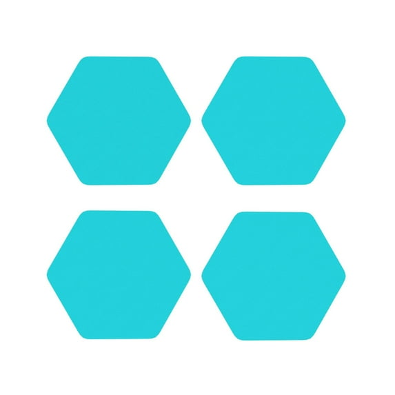 Naloa Aqua Leather Coasters for Drinks, Durable Drink Coasters 4 Set for Tabletop Protection, Luxurious Home Décor and Housewarming Gift ( {designName})Hexagon