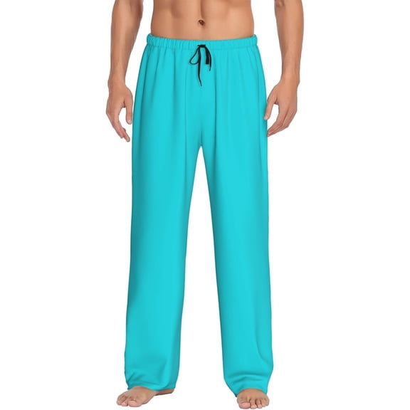 Naloa Aqua Pajama Pants Men, PJ Bottoms, Sleep & Lounge Pants-Small