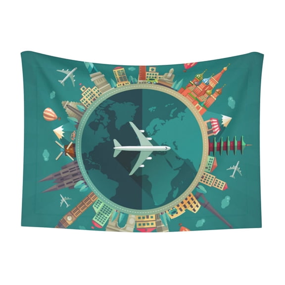 Naloa Around The Planet Dog Blanket, 3 Sizes Cat Blanket for Indoor Cats Large Medium Small Dog Gifts-Small