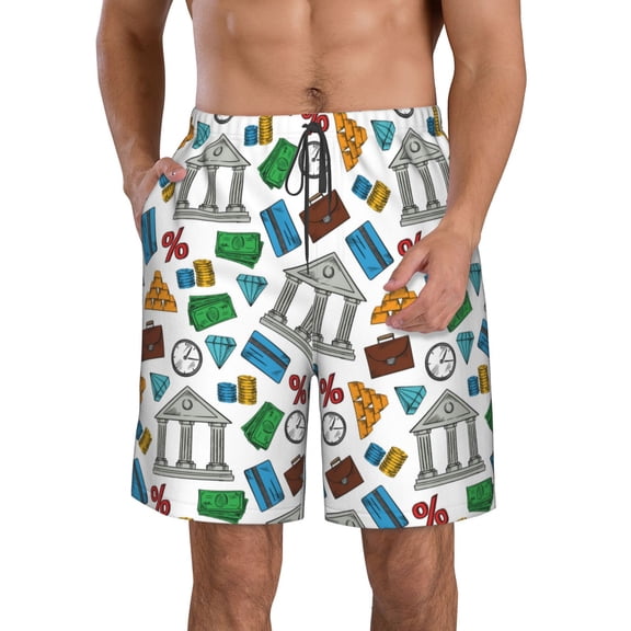 Naloa Art Of Livings Men's Beach Shorts, Surfing shorts, Swim trunks, Quick Dry Swim Trunks for Surfing Beach Fun - Small