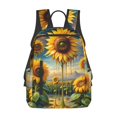 thumbnail image 1 of Naloa Artistic Oil Painting Sunflower Print Lightweight DayBackpack Suitable for school, work, shopping, travel, etc., 1 of 5