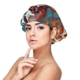 thumbnail image 1 of Naloa Artistic Orange Carnation Skull Adjustable Hair Bonnet for Sleeping, Hair Wrap Sleep Cap Turban for Women Men, Curly Straight Hair Long Large Braid Unisex, 1 of 6