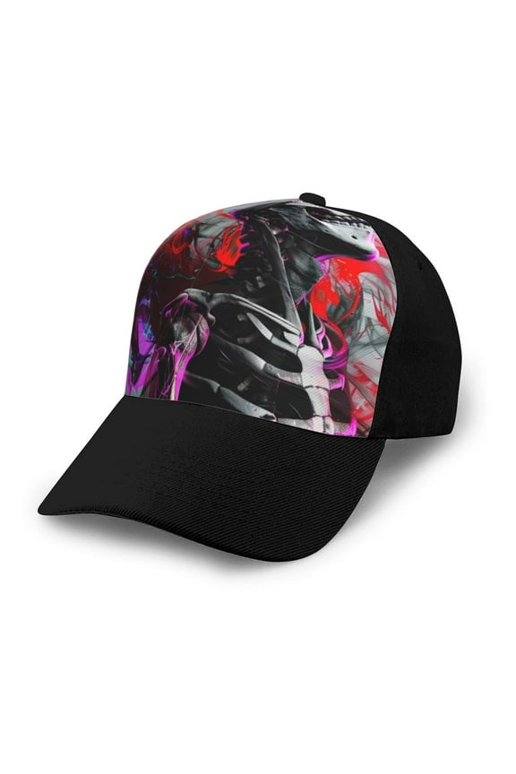 Artistic Skull Adult adjustable Print Baseball Hat, Patchwork curved brim baseball capfor Men and Women, One Size