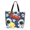 thumbnail image 1 of Naloa Astronaut And Space Tote Bag for Women Large Capacity Shoulder Bag for College Work Travel Shopping, 1 of 8