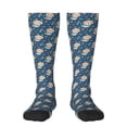 thumbnail image 1 of Naloa Astronaut Corgi Dog Thigh High Socks Extra Long Stretchy Sock Women Over Knee High Opaque Stocking Daily Wear, 1 of 6