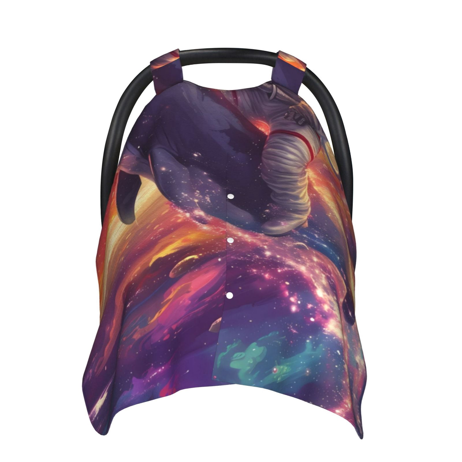 Naloa Astronaut Dolphin Baby Car Seat Cover, Breathable Baby Carrier Cover, Multiuse Baby Carrier Cover & Nursing Breastfeeding Cover