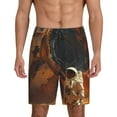 thumbnail image 1 of Naloa Astronaut Exploring Mars Men's Short Pajama Pants, Pj Shorts, Lounge Comfort Shorts-X-Large, 1 of 6