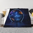 thumbnail image 1 of Naloa Astronaut Flannel Fleece Throw Blanket for Bed Couch, Thick Blanket - All Seasons Suitable for Women, Men and Kids-50"x40", 1 of 6