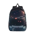 thumbnail image 1 of Naloa Astronaut Helmet Reflections Canvas Backpack for Men Women Rucksack Casual Travel Daypack College Tote Satchel Bookbag for Teens-Medium, 1 of 7