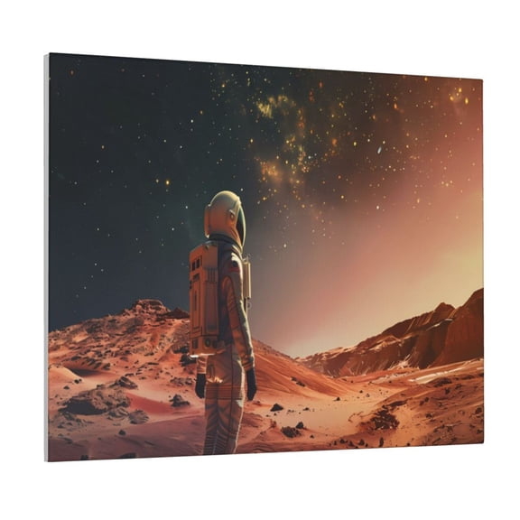 Naloa Astronaut On Mars A Print Canvas Bathroom Wall Art,Bathroom Wall Art Decoration, Canvas Poster Prints,Decorative Paintings for Living Room, Bathroom, Kids Room