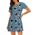 thumbnail image 1 of Naloa Astronaut Print Women Nightgowns,Womens Loungewear,Short Sleeve Sleepwear,Comfy Ladies Nightdress, 1 of 6