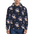 thumbnail image 1 of Naloa Astronaut Surfing Men's Casual Hooded Collar Drawstring Hoodies Pullover Sweatshirts Casual Long Sleeve Shirts-X-Large, 1 of 7