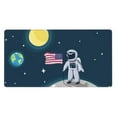 thumbnail image 1 of Naloa Astronaut With USA Flag Gaming Mouse Pad Large Mouse Mat Long Extended Desk Pad Non-Slip Rubber Mice Pads Stitched Edges Thin Pad (16x29.5 Inch), 1 of 8