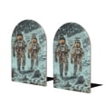 thumbnail image 1 of Naloa Astronauts On Lunar Mission 2 Pcs Bookend Large Capacity Office Book Ends for Home Office Library School Study Decoration, 1 of 8