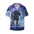 thumbnail image 1 of Naloa Astronauts Start Running Men's Loose Fit Cuban Collar Short-Sleeve Shirt with Button-down and Chest Pocket for Everyday Wear Outings - XX-Large, 1 of 7