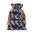 thumbnail image 1 of Naloa Astronauts in sport Drawstring Christmas Bags, 3D Xmas Gift Bags, Christmas Wrapping Bags, Xmas Goodie Bags, Treat Pouch Bags, Party Favor Bags-Medium, 1 of 9