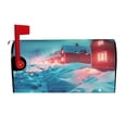 thumbnail image 1 of Naloa Aurora Borealis Village Mailbox Covers Magnetic Post Box Cover Post Letter Box Cover Garden Decor-21x18 in, 1 of 8