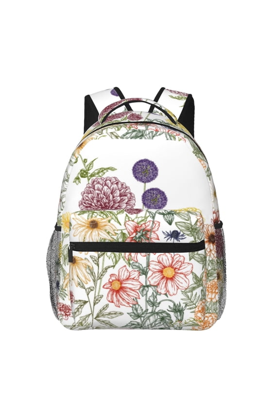 Autumn Garden Print Solid Color Tie Formal Necktie for MenSuitable for business, daily life, work