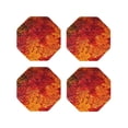 thumbnail image 1 of Naloa Autumn Leaf Leather Coasters for Drinks, Durable Drink Coasters 4 Set for Tabletop Protection, Luxurious Home Décor and Housewarming Gift ( {designName})Octagon, 1 of 6