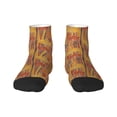 thumbnail image 1 of Naloa Autumn Maple Leaf Stripes Ankle Socks for Women Non Slip Socks No Show Socks Classic Low Cut Casual Socks Casual Socks, 1 of 7