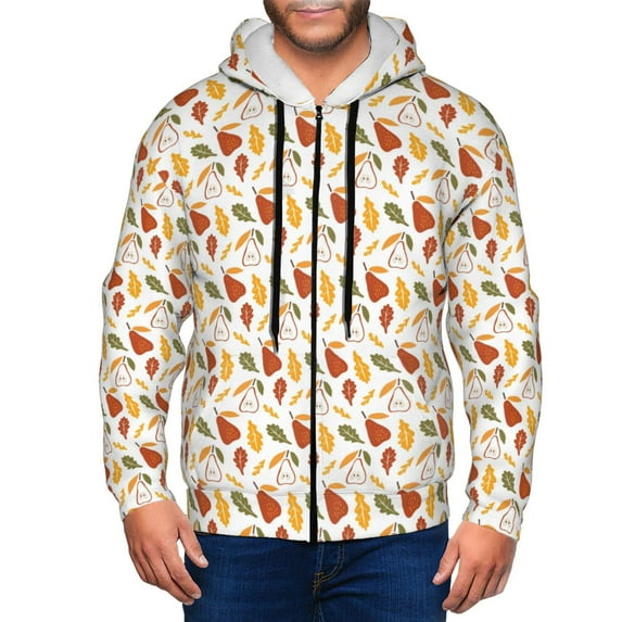 Naloa Autumn Pears Men’s Hoodies, Zip up Hoodie, Sweatshirts,Hoodies for Men Sizes S-3XL-XX-Large