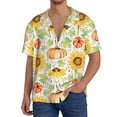 thumbnail image 1 of Naloa Autumn Theme Men's Loose Fit Cuban Collar Short-Sleeve Shirt, Hawaiian Shirts, Mens Shirts Casual for Everyday Wear Outings-Small, 1 of 5