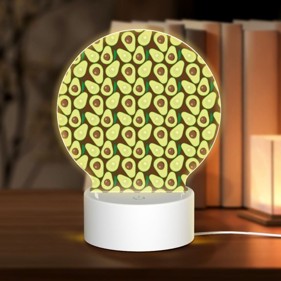 Naloa Avocado Acrylic LED Night Light Custom LED Lights Personalized Nightlight Customized Gifts for Family Couples Friends