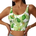 thumbnail image 1 of Naloa Avocado And Tropical Palm Leaves Sports Bras for Women,Sports Bras for Women High Support with Removable Pads-Medium, 1 of 8