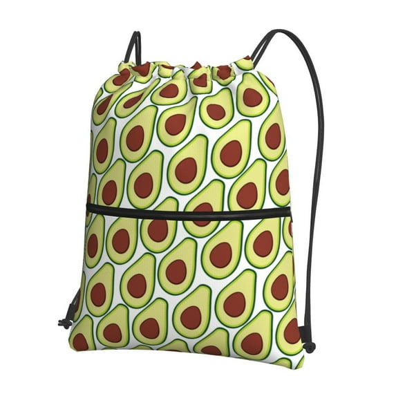 Naloa Avocado Drawstring Backpack String Bag Cinch Water Resistant for Gym Shopping Sport Yoga