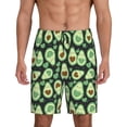 thumbnail image 1 of Naloa Avocado Heart Men's Short Pajama Pants, Pj Shorts, Lounge Comfort Shorts-X-Large, 1 of 6