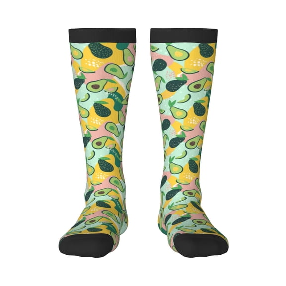 Naloa Avocado Knee Socks, High Socks Long Stretchy Sock Women Knee High Stocking, Long Socks for Women