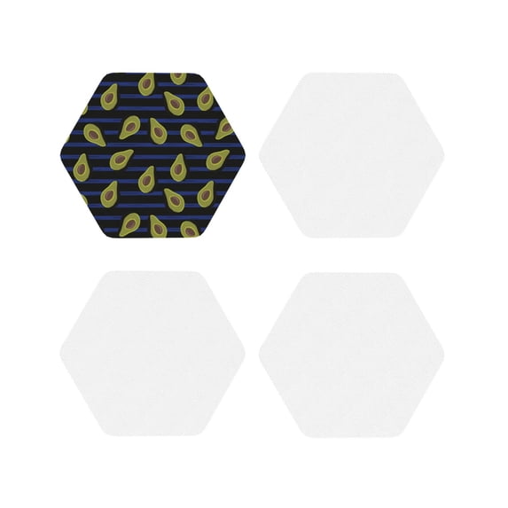 Naloa Avocado Leather Coasters for Drinks, Durable Drink Coasters 4 Set for Tabletop Protection, Luxurious Home Décor and Housewarming Gift ( {designName})Hexagon