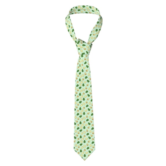 Naloa Avocado Print Solid Color Tie Formal Necktie for Men,Suitable for business, daily life, work